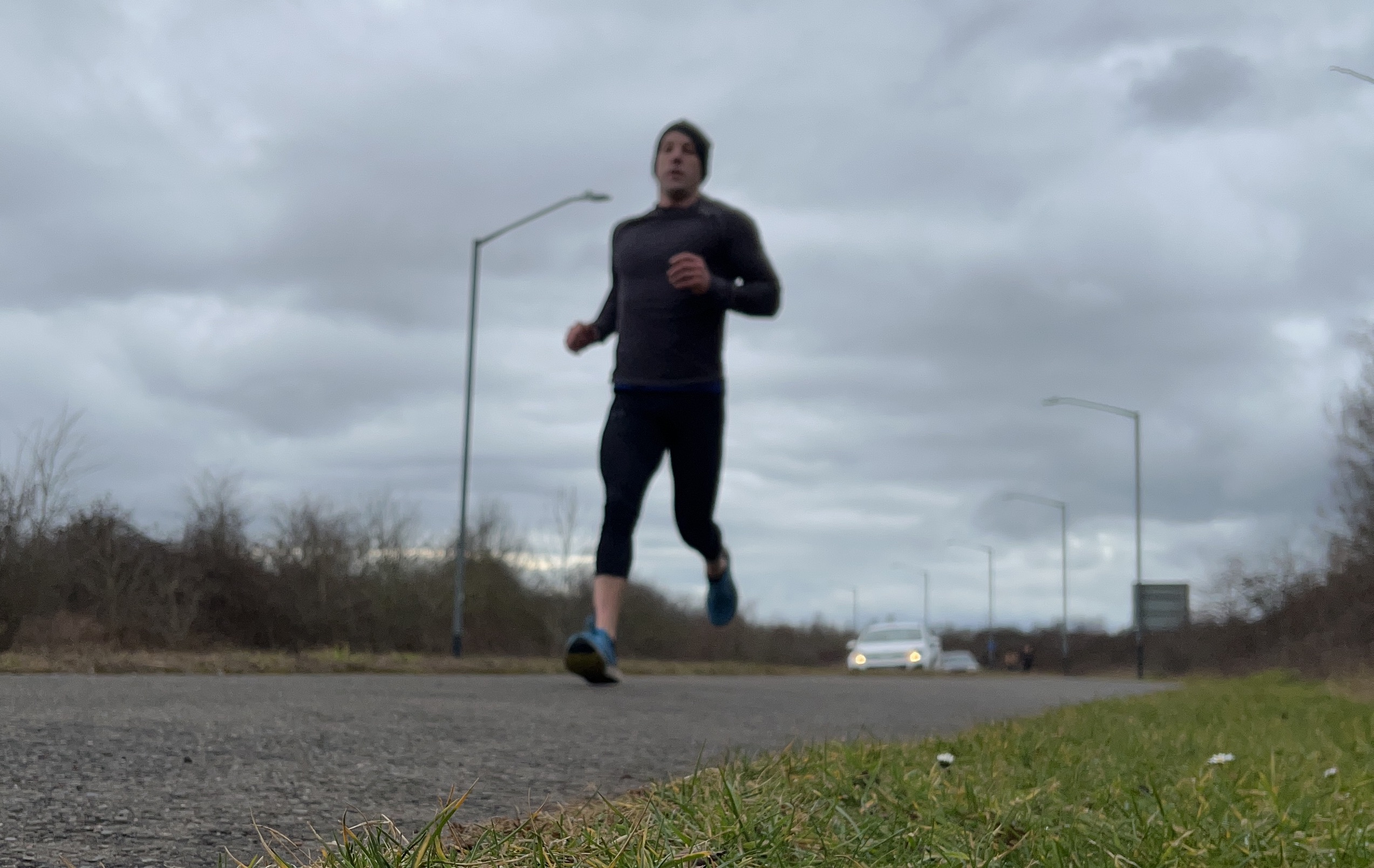 Dominic Hannett training hard for the London Marathon